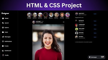 How to Create a Social Media Website Like Instagram with HTML & CSS From Scratch – Complete Project