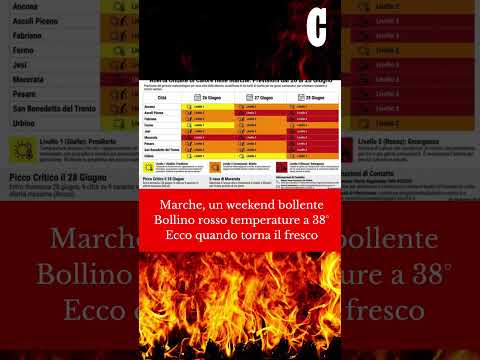 Video Marche, un weekend bollente. Bollino rosso, temperature a 38°. Ecco quando torna un po' di fresco