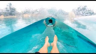 Dolphin Plunge : Aquarium Water Slide : HD POV - Aquatica Water Park (Orlando, Florida)