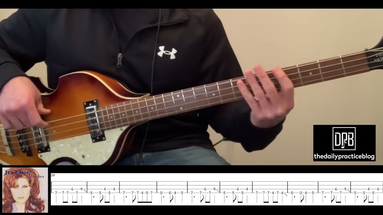 Jo Dee Messina – Heads Carolina, Tails California | Bass Play-Along w/ On-Screen Tab