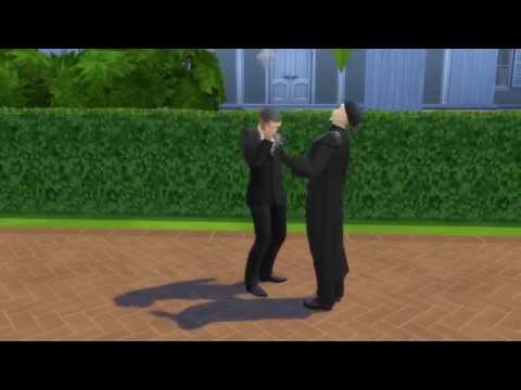 The Sims 4 - farting in the face of Barack Obama.