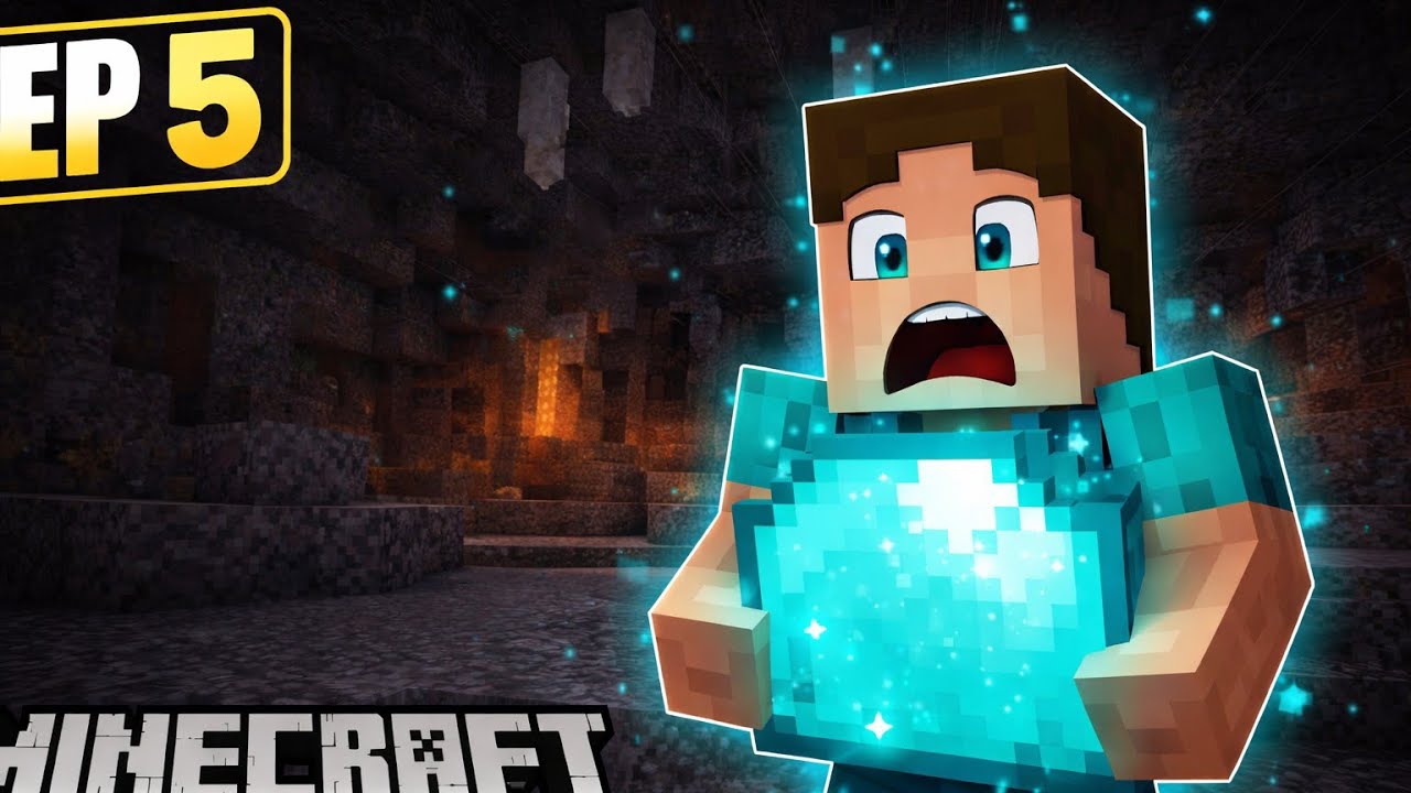 I Found My Very First Diamond | Minecraft Survival Series Episode 5 ...