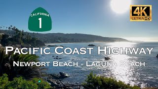 4K HD - PCH Highway 1 - Balboa Island Ferry to Heisler Park Laguna Beach Guide