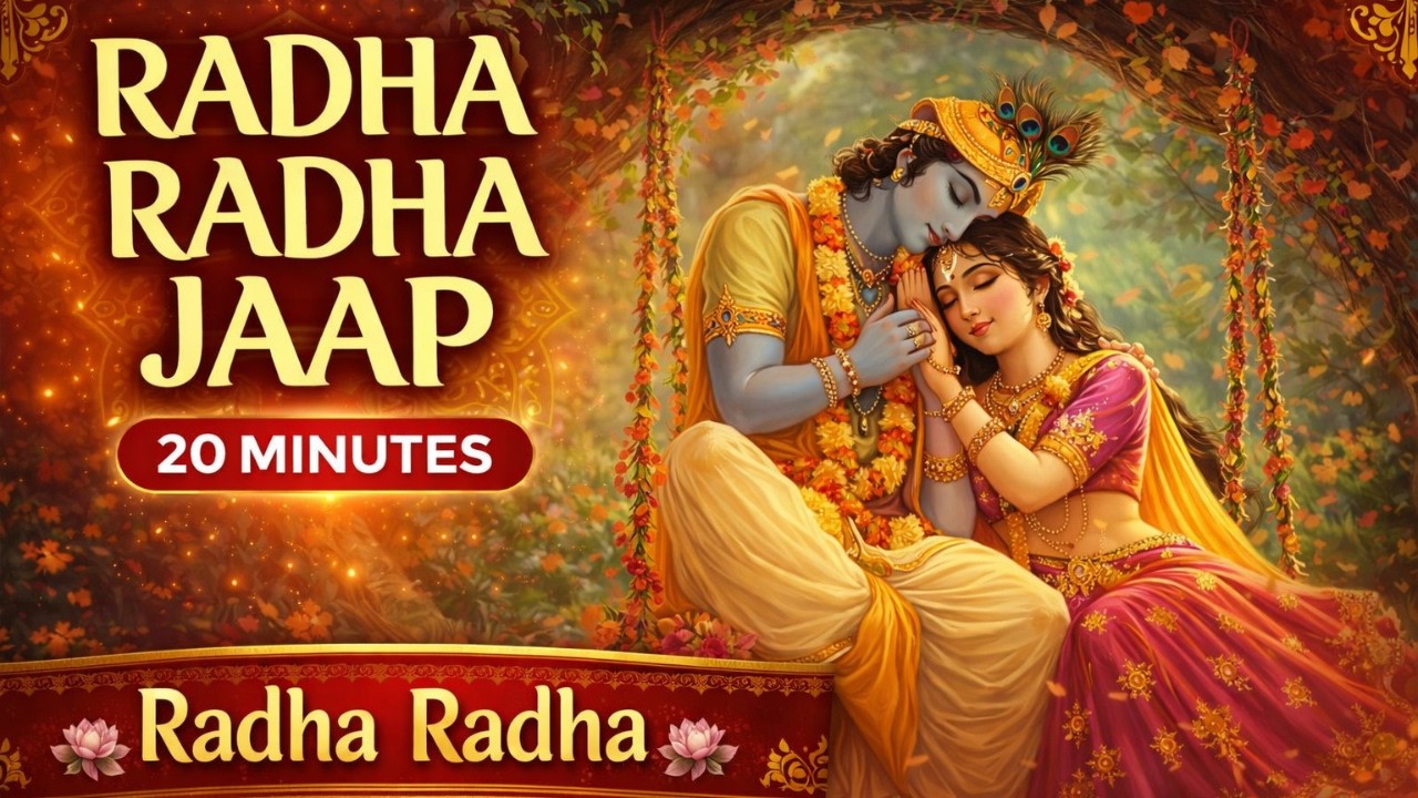 Radha Radha Mantra Jaap | 20 Minutes Continuous Chanting for Mind Relaxation | Sanatan Ras Katha