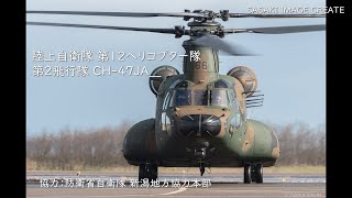 CH-47JA / 陸上自衛隊 第12ヘリコプター隊 / 2021.11.13 - YouTube
