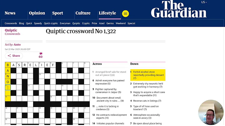 Guardian Quiptic Crossword (No. 1,322)