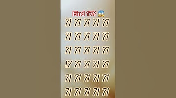 find 17? 😱 #quiz #challenge #illusion #quiztime #puzzle #find #mathematics #find #paheliyan