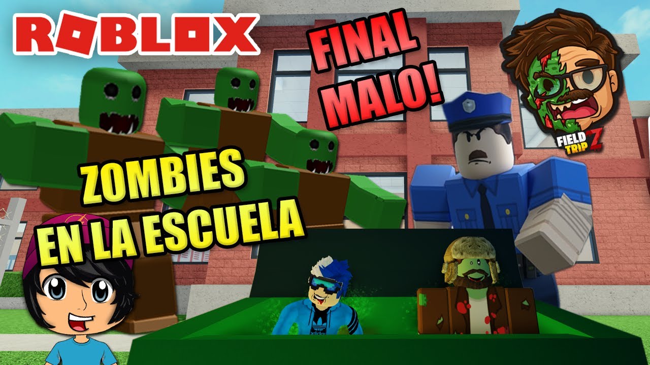 Zombies En La Escuela Me Converti En Zombie Final Malo Soy Blue Field Trip Z Roblox Espanol Youtube - juegos de roblox escape de la escuela