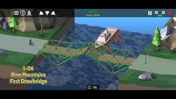 Poly Bridge 2 - Pine Mountains - First Drawbridge (1-06)