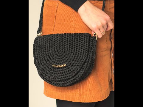 ნახევარ-მთვარე ხელჩანთა ძირით. ნაწილი IX. Semi-circle handbag with bottom. Part IX.