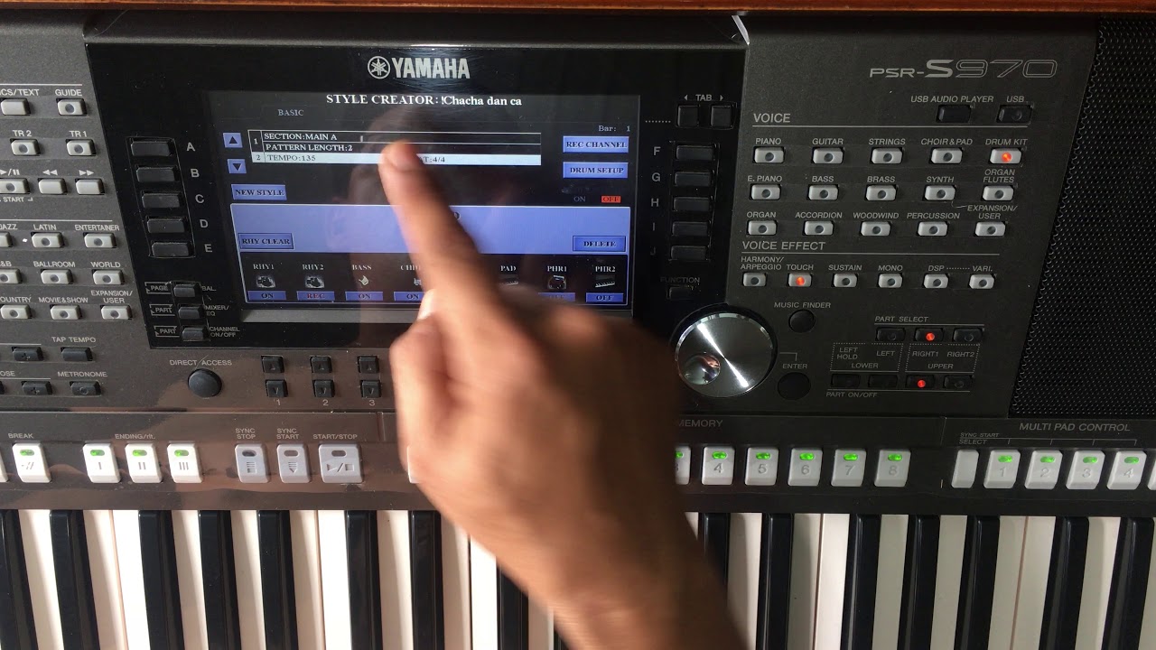 DRUM SETUP TRÊN KEYBOARD YAMAHA S970_s770