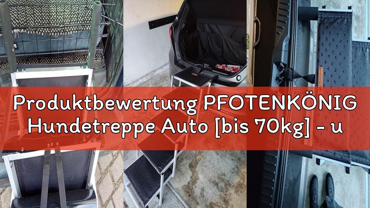 Produktbewertung PFOTENKÖNIG Hundetreppe Auto [bis 70kg] - ultraleichte Premium Hunderampe Auto klap