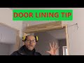 How to set door lining heights using a simple jig. (without floor packing)