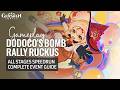 Dodoco's Bomb-Rally Ruckus All Stages Complete Event Guide | Phantasmal Pals | Genshin Luna VII