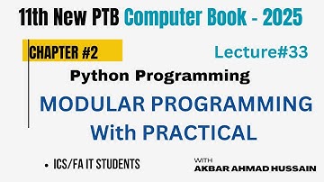 Modular Programming in Python | 1st Year ICS & FA IT | PTB Computer Book 2025 | Easy Urdu Tutorial