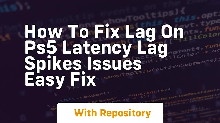 How to fix lag on ps5 latency lag spikes issues easy fix