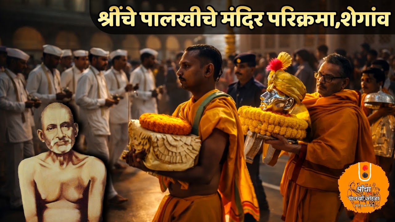 भक्तीचा महासागर! श्रींचे पालखीचे मंदिर परिक्रमा | शेगांव | Shri Gajanan Maharaj Palkhi | Shegaon