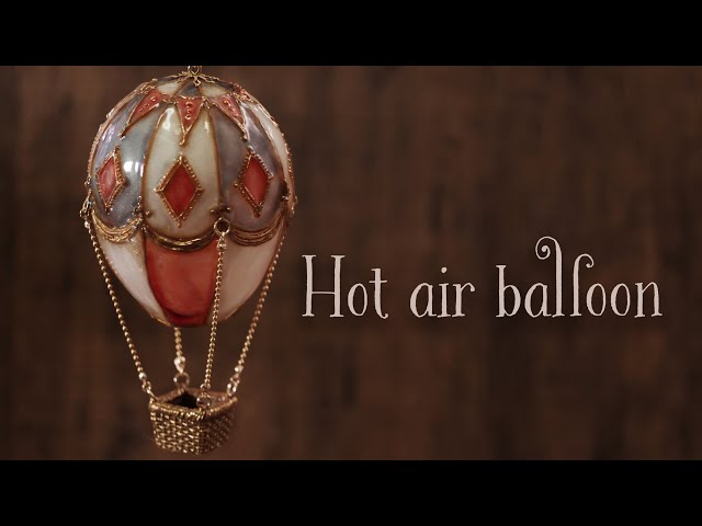 【レジン×樹脂風粘土】アイシングクレイで熱気球のインテリア DIY Hot air balloon interior [Resin×Clay]