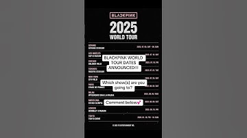 BLACKPINK 2025 World Tour Dates 💕#kpop #blackpink #blink #jennie #lisa #rosé #jisoo #shorts #short