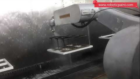 Painting robot trace on conveyor automatic spraying