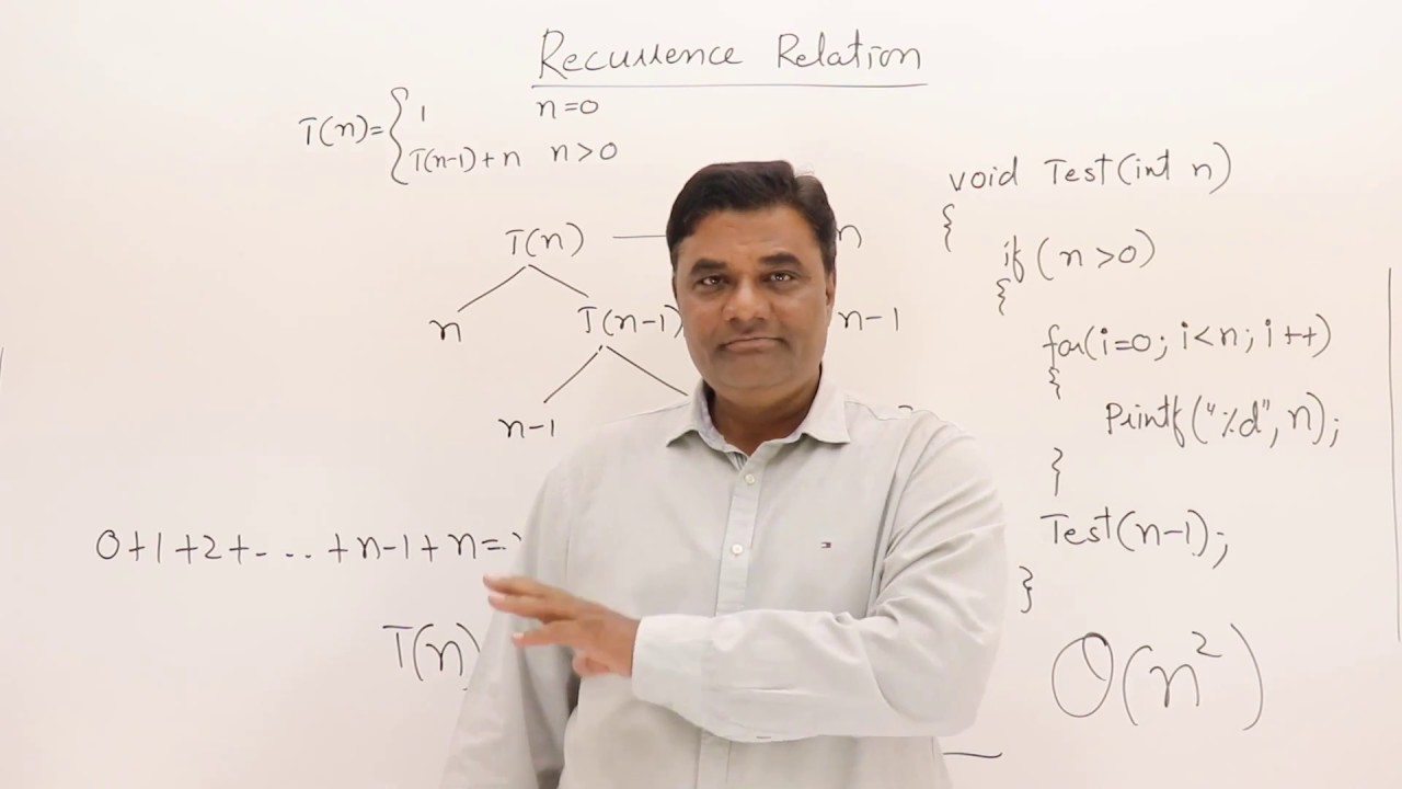 2 1 2 Recurrence Relation T N T N 1 N 2 Youtube
