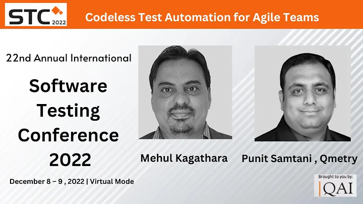 QAI STC 2022 | Codeless Test Automation for Agile ...