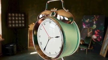 Alarm clock 3D Modeling process (Maya, Substance Painter)