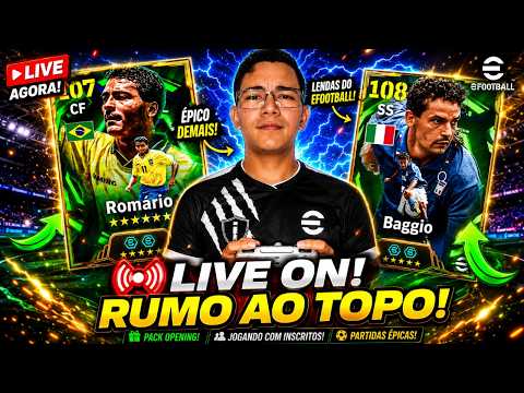 ROMÁRIO E BAGGIO TITULARES😱🔥JOGANDO EFOOTBALL AO VIVO #efootball #efootballlive