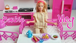 Barbie 'nin bir günü | Barbie Hazırlanıyor | Evcilik Oyunu | Kız Çocuk Oyunları #barbiedoll