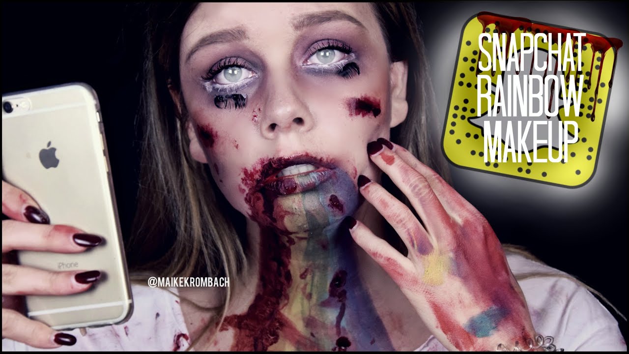 SNAPCHAT RAINBOW HALLOWEEN MAKE UP TUTORIAL YouTube