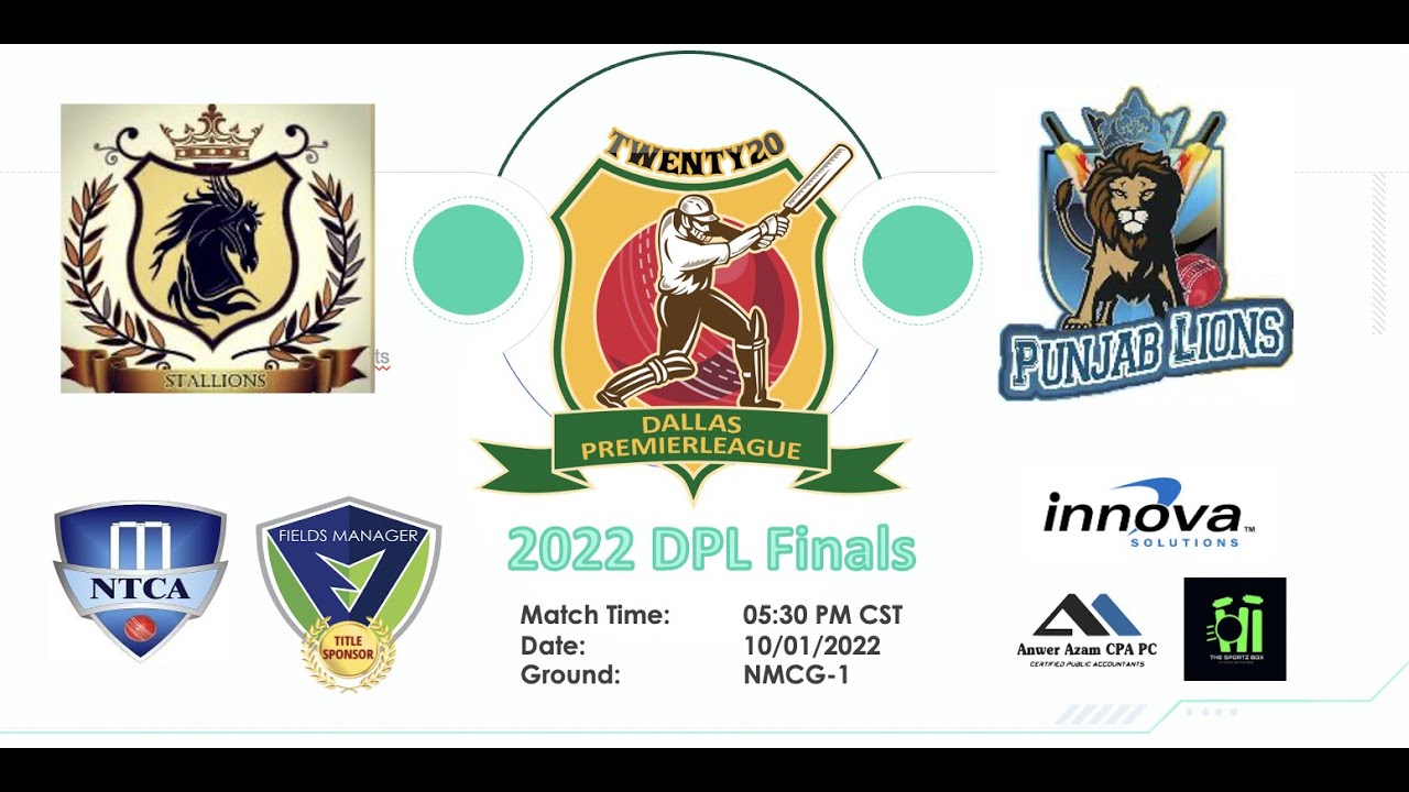 DPL 2022 FINALS Dallas Stallions vs Punjab Lions YouTube