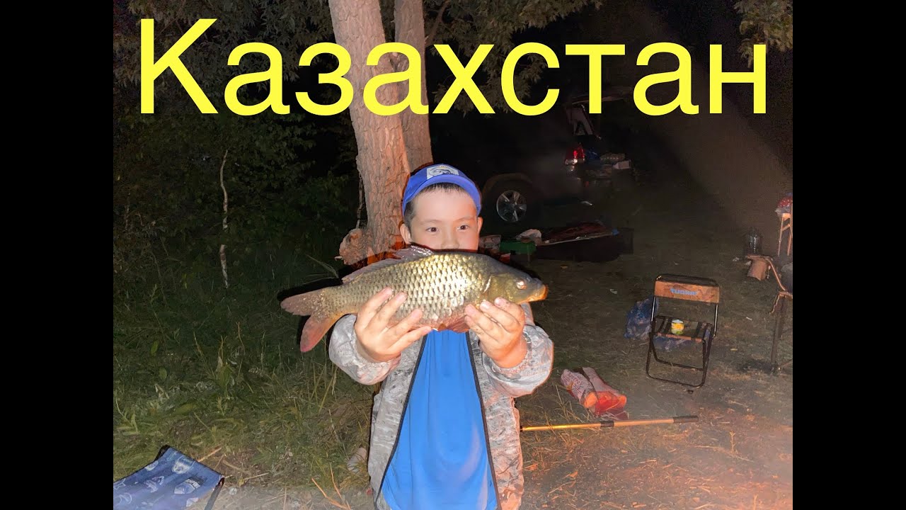 Рыбалка с ночевой, оз.Кайнар, Казахстан, карпы и караси. - YouTube