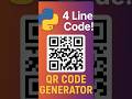 qr code generator in python|4 line of code#shrots #python #programming#coding