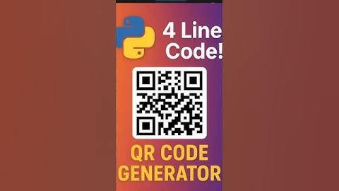qr code generator in python|4 line  of code#shrots #python #programming#coding
