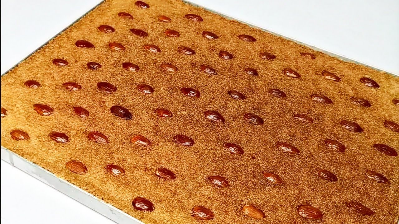 تحضير اوردرات البسبوسة وأسرار المحلات في نجاح البسبوسة طرية جدا ومقادير صاج كبير