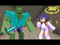 APHMAU saving friends from ZOMBIE MUTANT in Minecraft 360°