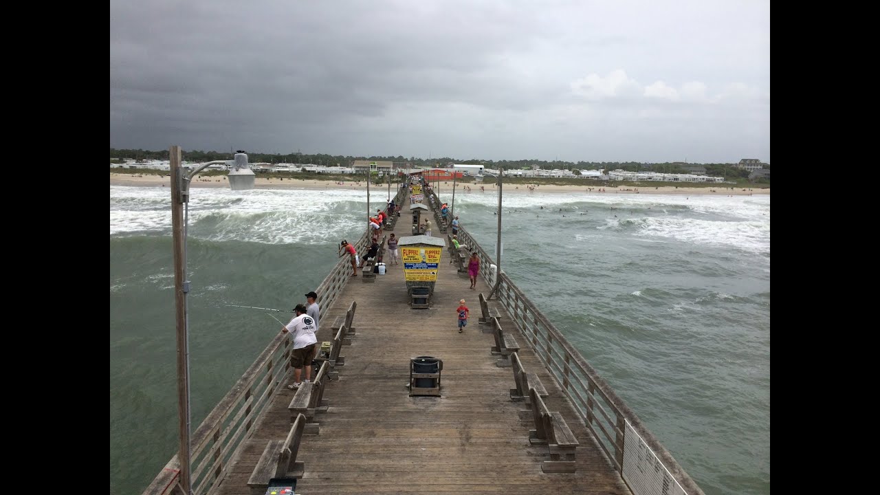 Hurricane Arthur Emerald Isle, NC View from Bogue Inlet Pier July 3