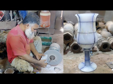 Incredible: How to make wine glass in marble