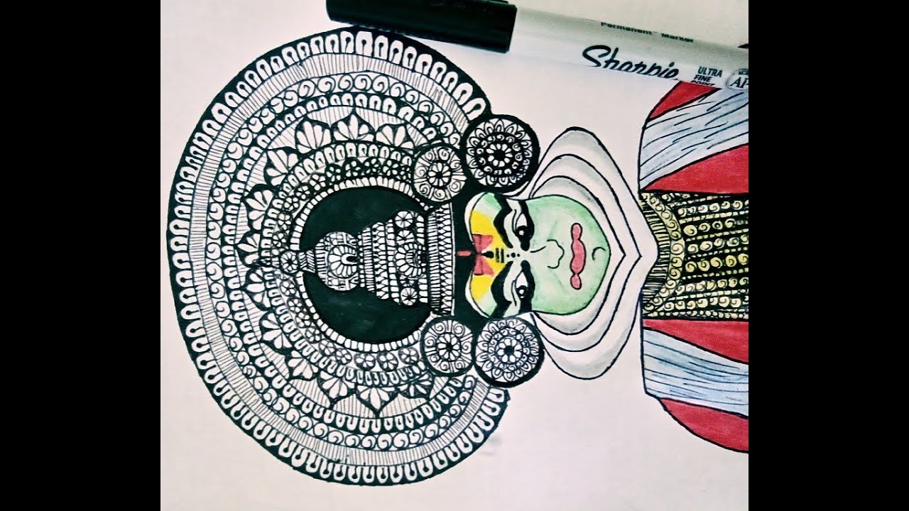 Buy Yakshagana Dancer Face Art Print Online in India  Etsy  Illustration  art drawing Watercolor art face Madhubani art