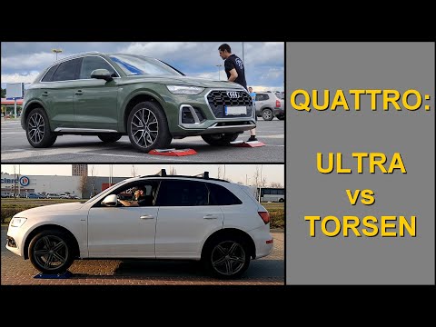 SLIP TEST - QUATTRO : ULTRA vs TORSEN. Audi Q5 II vs Audi Q5 I - @4x4.tests.on.rollers