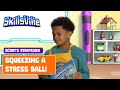Squeezing a stress ball to focus | Scout's Strategies