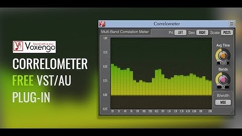 FREE Voxengo Multiband Correlation Meter-Medição de correlação - Detector de problemas de fase e +++