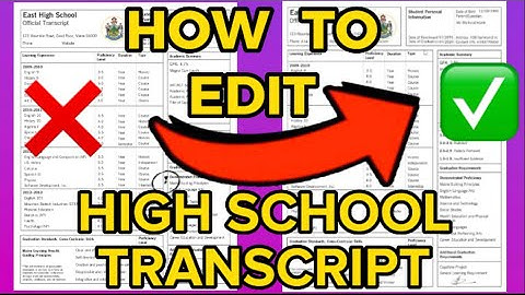 How to edit High School Transcript in Photoshop