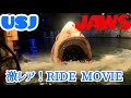 【USJ激レア】 夜のジョーズ🦈 大迫力の左側後方席🦈撮影可能だった時のレア回