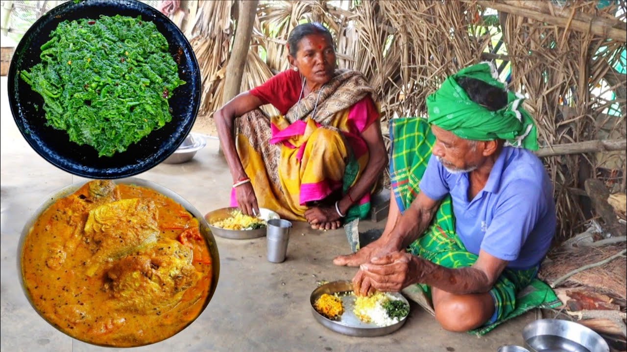 Pomfret Fish Curry and Shak Vaji: A Culinary Journey with an Elderly Santali Couple