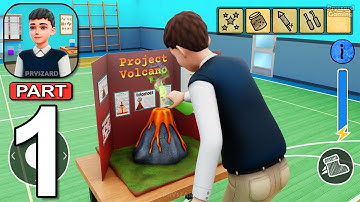 Virtual High School Simulator - Gameplay Walkthrough Part 1 Schoolboy School Pranks (iOS, Android)
