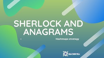 Sherlock and anagrams | hashmap optimization | HackerRank problem