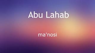 Islom ensiklopediyasi - Abu Lahab