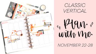 Plan With Me // Classic Catch-all Happy Planner // November 22 - 28