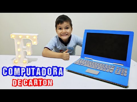 COMPUTADORA DE CARTÓN RECICLADO PARA NIÑOS 4K